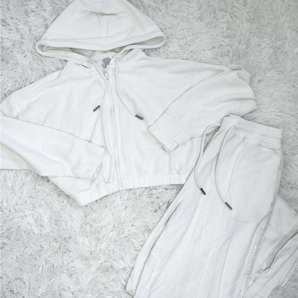 All in Motion White Hoodie and Sweatpants Set